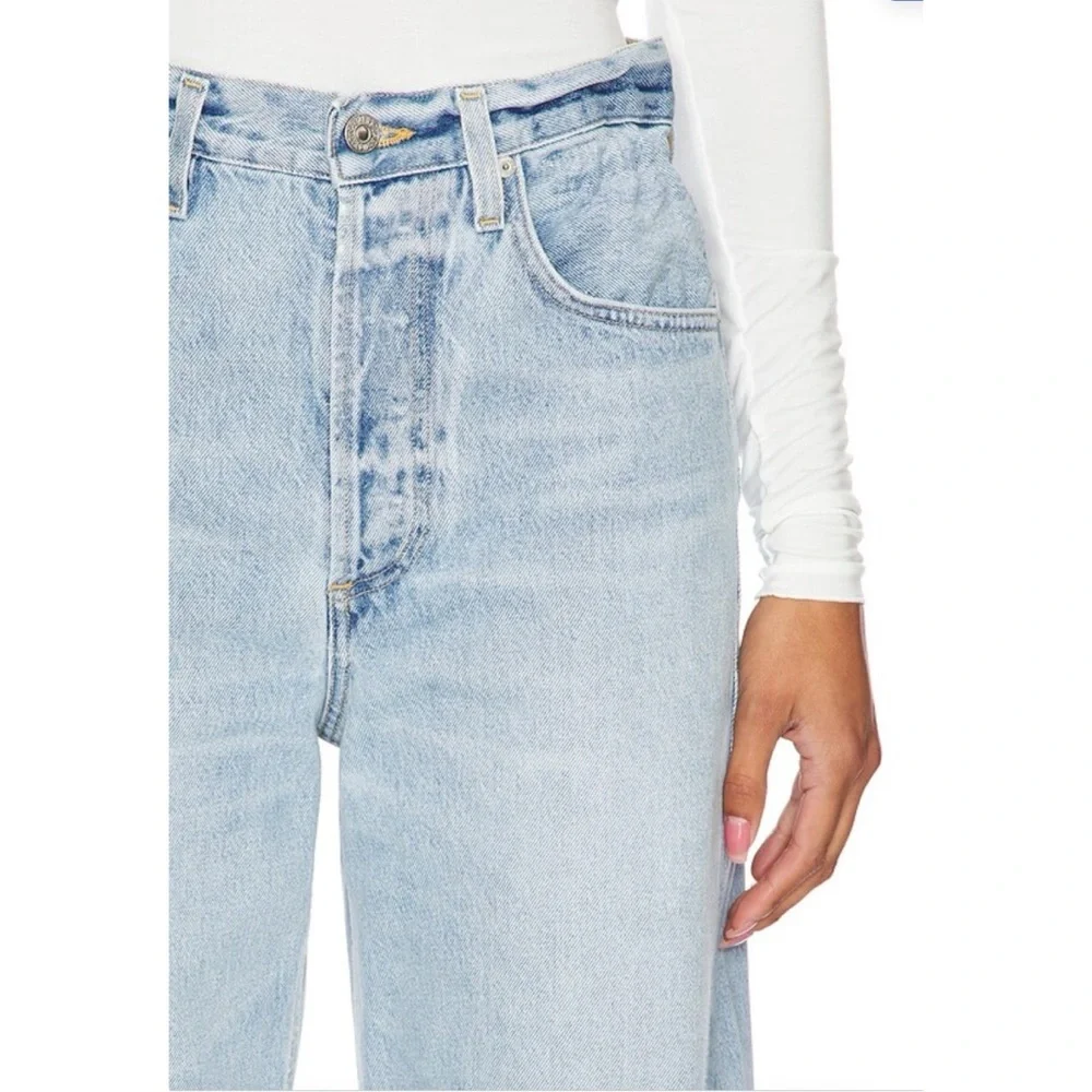 Citizens of Humanity Gwendoline Scrunch Wide Leg Jeans Dakota Blue 24